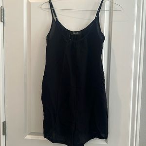 Brand new black romper with pockets & adjustable straps